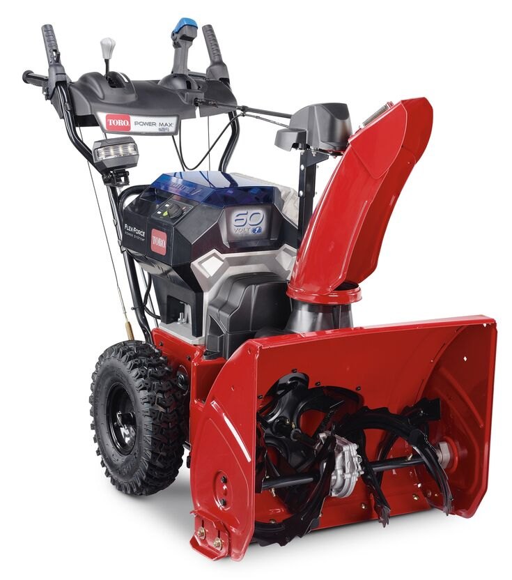 Toro 60V MAX Power Max e24 39924 – 2-Stage 60V Cordless Snowblower, 24-Inch Clearing Width, Includes 2 x 6.0Ah Batteries