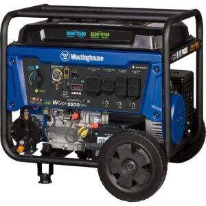 Westinghouse WGen9500DFc Dual Fuel Portable Generator – 12500 Starting / 9500 Running Watts