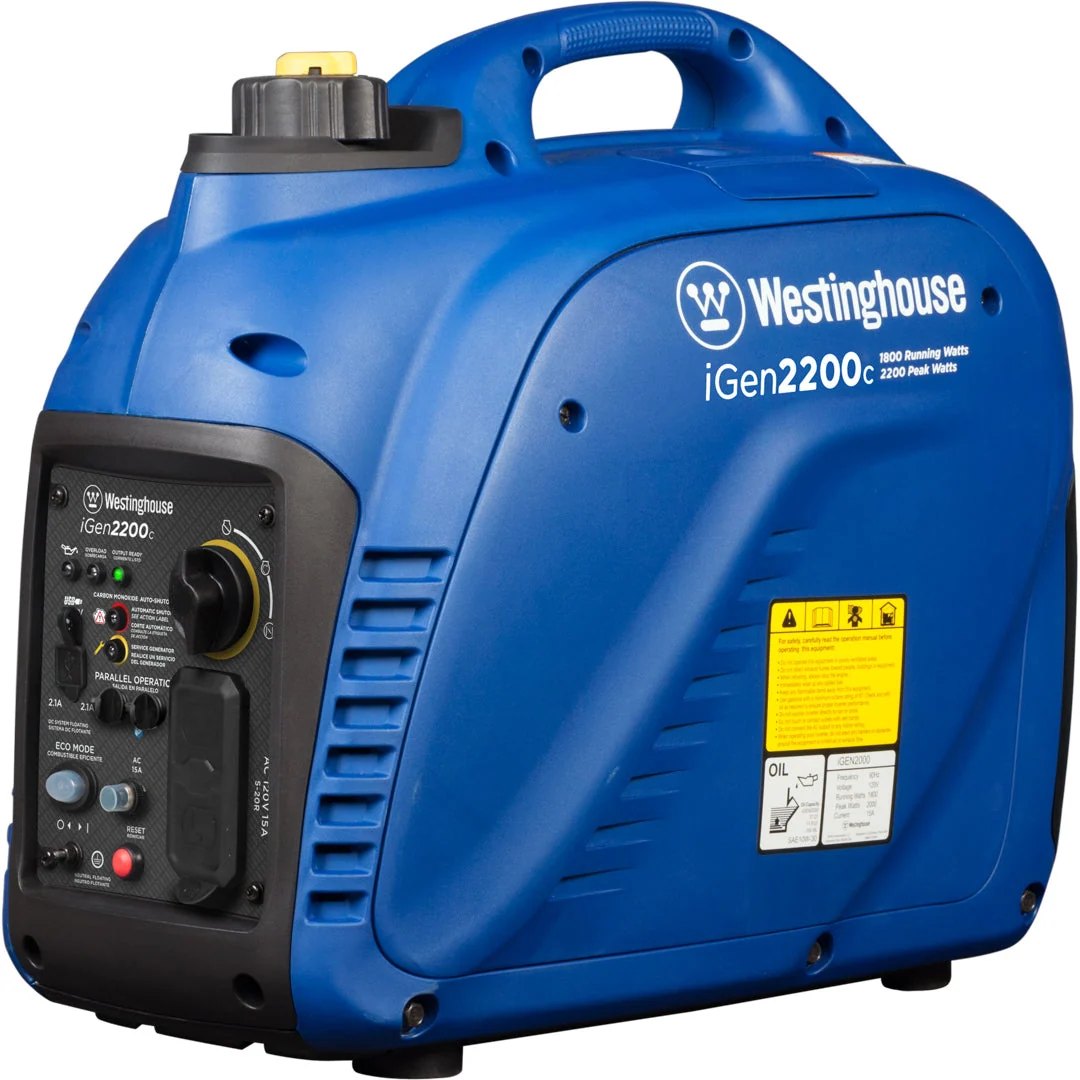 Westinghouse iGen2200c Gas Inverter Generator – 2200 Starting / 1800 Running Watts