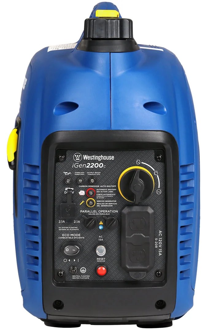 Westinghouse iGen2200c Gas Inverter Generator – 2200 Starting / 1800 Running Watts